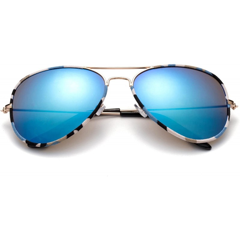 "Toi" Classic Pilot Style Fashion Sunglasses with Flash Lens - Light ...