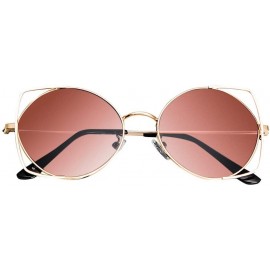 Rectangular Unisex Polarized Sunglasses Stylish Sun Glasses for Men and Women - Color Mirror Lens - Brown - C018UHH2XES $21.24