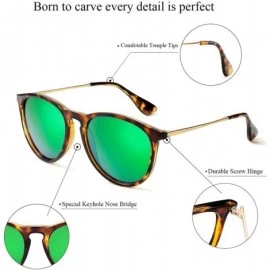 Round Polarized Sunglasses for Women UV400 Protection Classic Round Driving Fishing Hiking Sport Sun Glasses - CD194UT8IT8 $2...