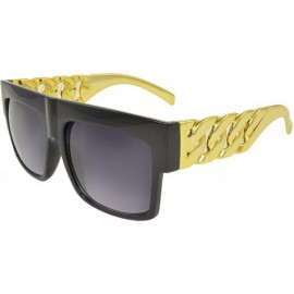 Square Vintage Retro Eyewear Yellowwood Square Fashion Sunglasses - Black - CA11I0I3WLP $11.11
