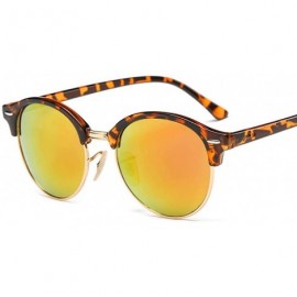 Round Retro Round Sunglasses Women Men Brand Design Rivet Female Sun Glasses Men C1 - C5 - C518XEC4W9A $7.87