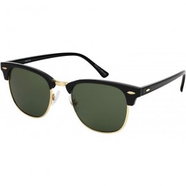 Semi-rimless Unisex Classic Designer Half Frame Semi-Rimless Sunglasses For Men Women UV Protection - CH18Q847T89 $11.89