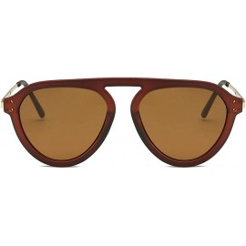 Oval Fashion Big Width Unisex Sunglasses Integrated Sexy Vintage Sun Glasses For Men/Women - B - CE18UIL6YKM $9.77