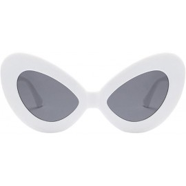 Oval Sunglasses Oval Goggles Polarized Eyeglasses Glasses Eyewear - White - CU18QQOT9SS $8.37