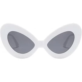Oval Sunglasses Oval Goggles Polarized Eyeglasses Glasses Eyewear - White - CU18QQOT9SS $20.93