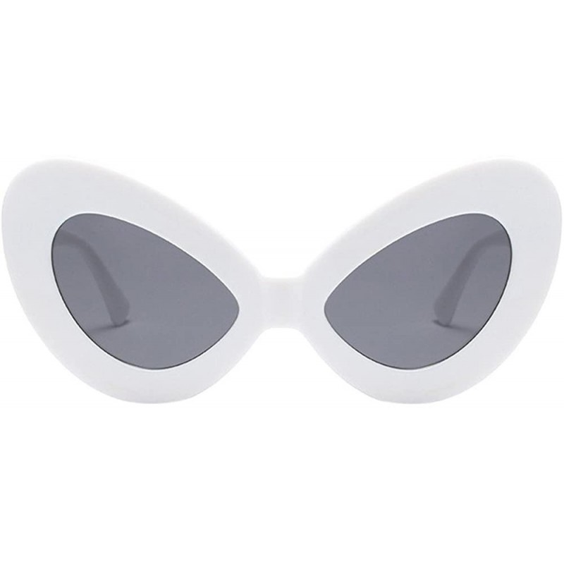 Oval Sunglasses Oval Goggles Polarized Eyeglasses Glasses Eyewear - White - CU18QQOT9SS $8.37