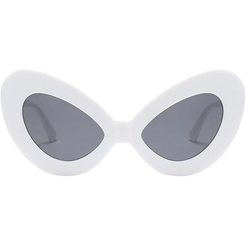 Oval Sunglasses Oval Goggles Polarized Eyeglasses Glasses Eyewear - White - CU18QQOT9SS $20.93