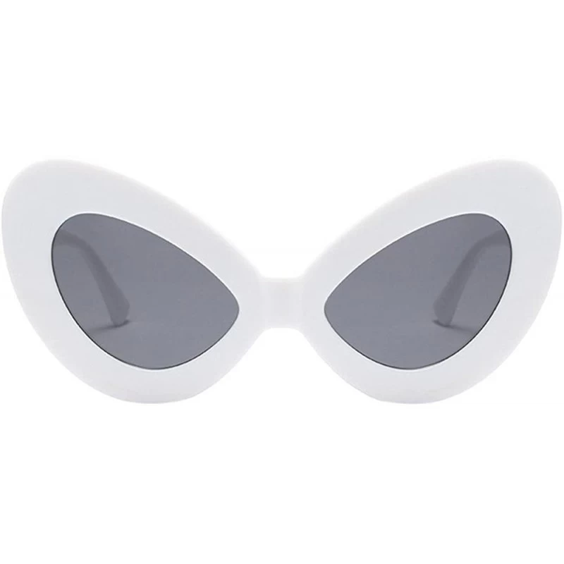 Oval Sunglasses Oval Goggles Polarized Eyeglasses Glasses Eyewear - White - CU18QQOT9SS $8.37