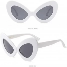 Oval Sunglasses Oval Goggles Polarized Eyeglasses Glasses Eyewear - White - CU18QQOT9SS $20.93