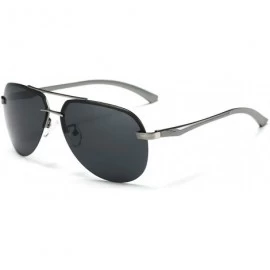 Goggle Men's Polarized Sunglasses Metal Alloy Driving Glasses 100% UV400 Protection Goggles Eyewear Pilot - C2197ZAWEI8 $27.86