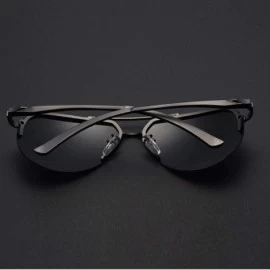 Goggle Men's Polarized Sunglasses Metal Alloy Driving Glasses 100% UV400 Protection Goggles Eyewear Pilot - C2197ZAWEI8 $58.82