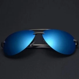Goggle Men's Polarized Sunglasses Metal Alloy Driving Glasses 100% UV400 Protection Goggles Eyewear Pilot - C2197ZAWEI8 $58.82