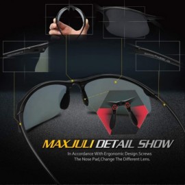 Wrap Polarized Sports Sunglasses for Men Women Tr90 Unbreakable Frame for Running Fishing Baseball Driving 8002 - C218DYNIEHY...