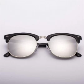 Goggle Half Metal Fashion Sunglasses Men/Women Er Retro Rivet Lens Classic Sun Glasses FeOculos UV400 - C7 - CB199CKR5GH $50.26