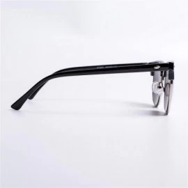Goggle Half Metal Fashion Sunglasses Men/Women Er Retro Rivet Lens Classic Sun Glasses FeOculos UV400 - C7 - CB199CKR5GH $50.26