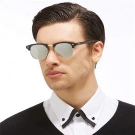 Goggle Half Metal Fashion Sunglasses Men/Women Er Retro Rivet Lens Classic Sun Glasses FeOculos UV400 - C7 - CB199CKR5GH $50.26
