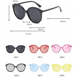 Oversized 2019 Candy Colors Sunglasses Women Retro P Glasses Sun Glasses UV400 Yellow - Black Gray - C318Y3O6AY2 $18.00