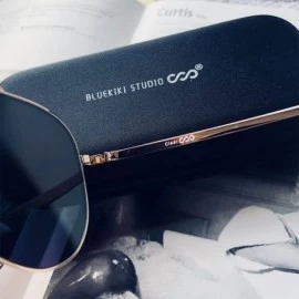 Aviator Aviator Polarized Sunglasses for Women Metal Frame Designer Eyeglasses - Black-51mm - CJ1800KIXSL $27.89