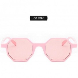 Round Small Sunglasses Women Vintage Polygon Black Pink Red Sun Glasses Fashoin Retro Brand Eyeglasses Mirror UV400 - C7197Y7...