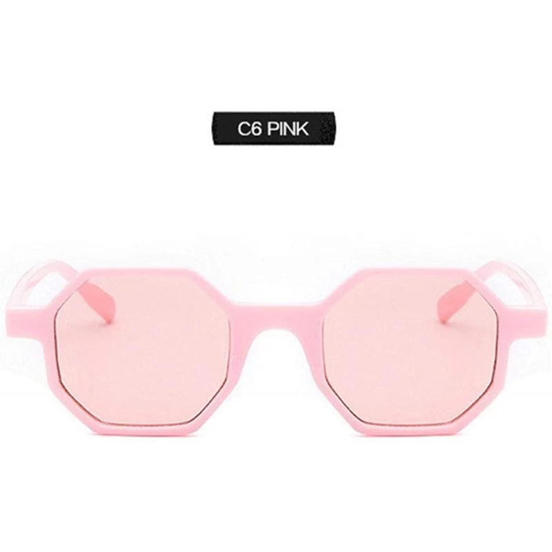 Round Small Sunglasses Women Vintage Polygon Black Pink Red Sun Glasses Fashoin Retro Brand Eyeglasses Mirror UV400 - C7197Y7...