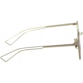 Round Women's 6642 Fashion Round Sunglasses 51mm - Silver - CT188KGSTG8 $35.52