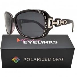 Oversized Womens Polarized Rhinestone Chic Designer Inspired Sunglasses for Women - Purple + Smoke - CG18QN036ZN $27.00