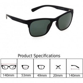 Wayfarer Made In ITALY Men's Polarized Vintage Sunglasses DS1511 - Matte Black - C2189NZZM98 $21.30