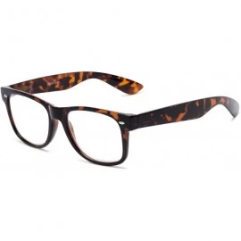 Square Reading Glasses The Red BReader- Plastic Retro Square Style for Men and Women - Dark Tortoise - C111DQG7NV1 $15.69