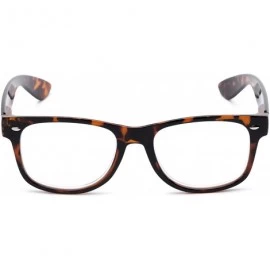 Square Reading Glasses The Red BReader- Plastic Retro Square Style for Men and Women - Dark Tortoise - C111DQG7NV1 $15.69