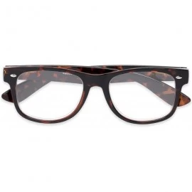 Square Reading Glasses The Red BReader- Plastic Retro Square Style for Men and Women - Dark Tortoise - C111DQG7NV1 $15.69