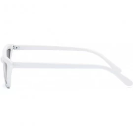 Oversized Small Cat Eye Sunglasses Vintage Square Shade Women Eyewear B2291 - White/Smoke - CT180M29NLC $21.12