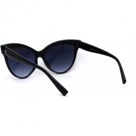 Cat Eye Womens Oversize Horn Rim Cat Eye Sunglasses - Shiny Black Gradient Black - C4194QAIRYO $20.43