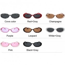 Round Style Oval Sunglasses Women Vintage Retro Round Frame White Men Sun Glasses Female Black Hip Hop Clear UV400 - C3198AIK...