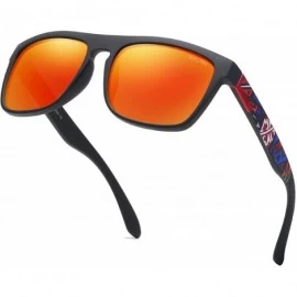 Sport Polarized Sunglasses TR90 Unbreakable Frame for Men Women 6018R - Orange - CA18RQHGWTL $18.27