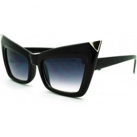 Square Iconic Square Cateye Sunglasses Vintage Retro Women's Fashion - Black - CJ11N4BV279 $12.89