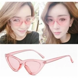 Cat Eye Womens Retro Cat Eye Mirrored Reflective Lenses Cateyes Sunglasses Vintage Shades - B - CU18UD9QTDR $9.75