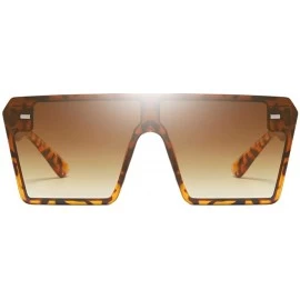 Oversized Rectangle Sunglasses Outdoor Oversized Frames Tinted Lens UV 400 Eyewear Shades - Brown - CC190C3DLNM $8.53