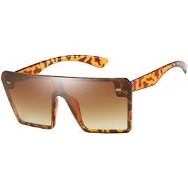 Oversized Rectangle Sunglasses Outdoor Oversized Frames Tinted Lens UV 400 Eyewear Shades - Brown - CC190C3DLNM $8.53