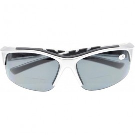 Semi-rimless Unisex Sports Bifocal Half Rimless Sunglasses For Running Fishing - Silver - CC18CL2MR3Y $38.27