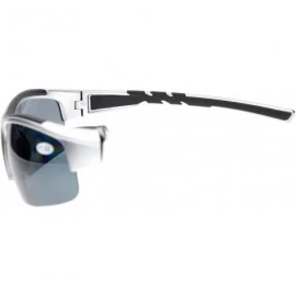 Semi-rimless Unisex Sports Bifocal Half Rimless Sunglasses For Running Fishing - Silver - CC18CL2MR3Y $38.27