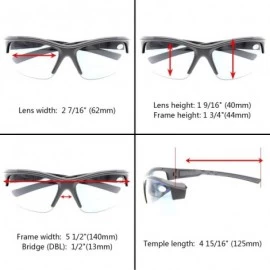 Semi-rimless Unisex Sports Bifocal Half Rimless Sunglasses For Running Fishing - Silver - CC18CL2MR3Y $38.27