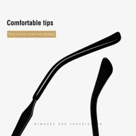 Round Unisex Round Polarized Sunglasses for Men Women UV400 Protection 8063 - Shinny Black/Black - C1195WOTKI5 $17.46