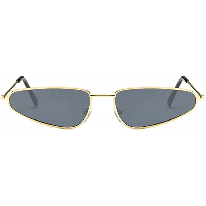Oversized Vintage Classic Retro Personalized Triangle Sunglasses for Women Metal Glass UV 400 Protection Sunglasses - C118SAR...