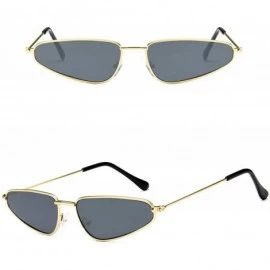 Oversized Vintage Classic Retro Personalized Triangle Sunglasses for Women Metal Glass UV 400 Protection Sunglasses - C118SAR...
