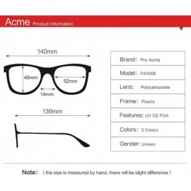 Aviator Non-prescription Glasses Frame Clear Lens Eyeglasses - Transparent Rose Red - C918A2S8CCG $10.94