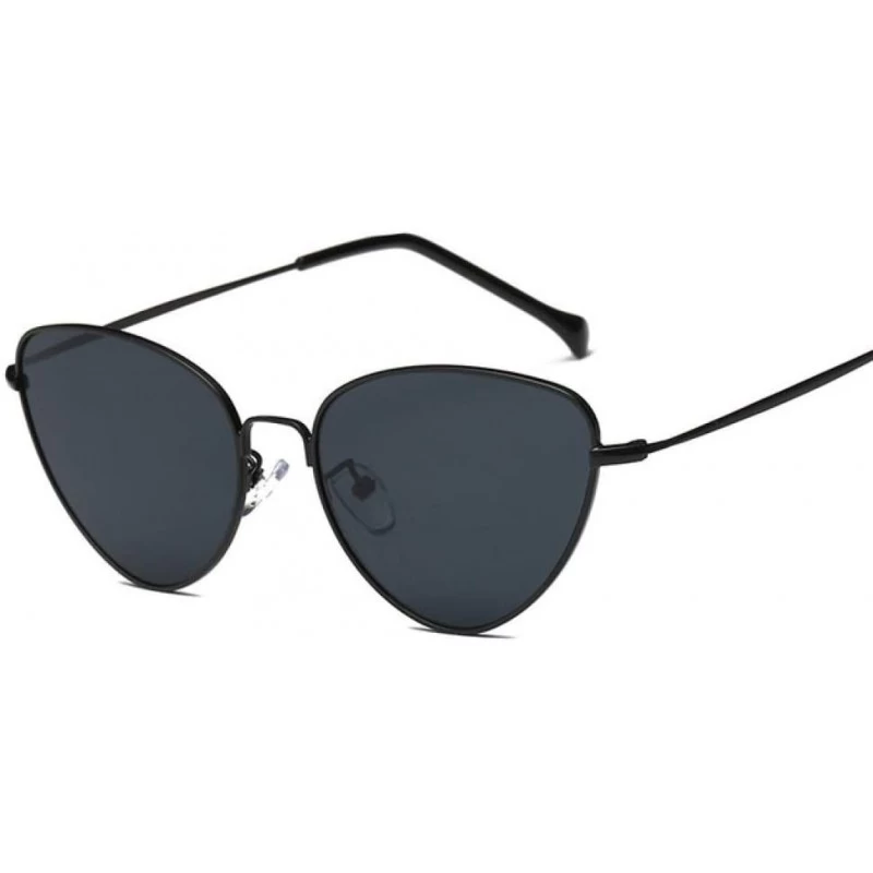 Cat Eye Vintage Sunglasses Sunglass Glasses - Black - CB198O528IU $48.50