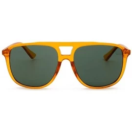 Butterfly Polarized Sunglasses Gradient Colorful Mirrored - Yellow - CX196HGL32X $16.96