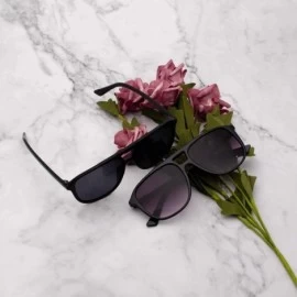 Butterfly Polarized Sunglasses Gradient Colorful Mirrored - Yellow - CX196HGL32X $16.96