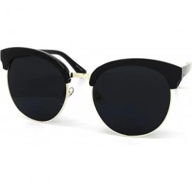 Oversized RAKOSTA 97018XL Premium Oversize Cats eye Womens Mens Mirror Funky Flat Sunglasses - Silver - CO1954RGXDC $25.60