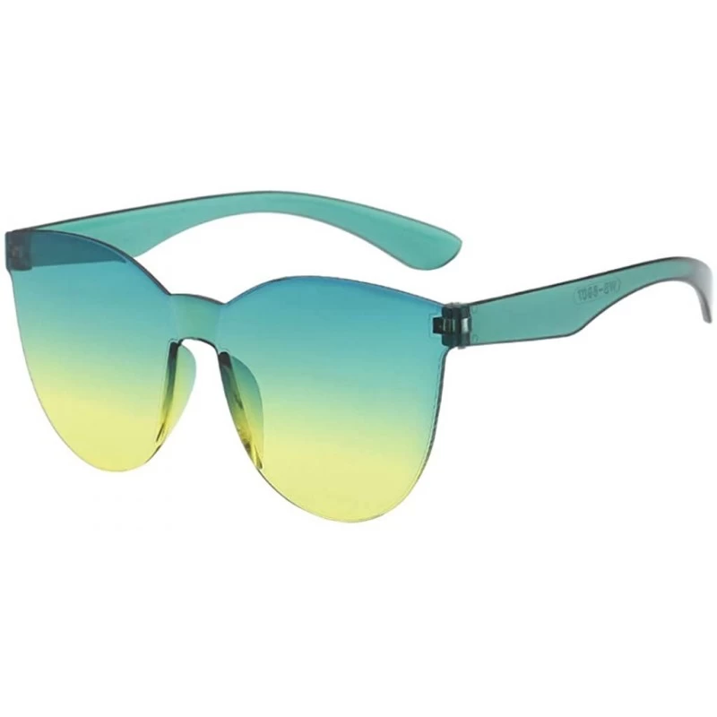 Rimless Fashion Sunglasses-UnisexTrendy Jelly Sunglasses Sexy Retro Eyeglasses Sun Glasses for Women Men - K - C3196IY2ZTD $1...